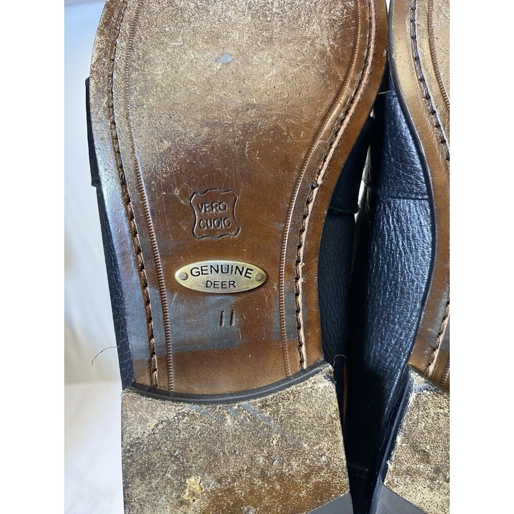 Alan Payne Wellesley Venado Loafer Black Excellent Condition Pebbled Leather 11 - Picture 5 of 7